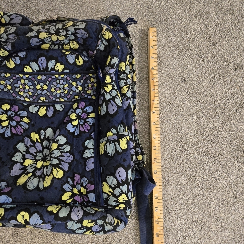 Vera Bradley Indigo Pop Blue Quilted Backpack - Picture 3 of 10